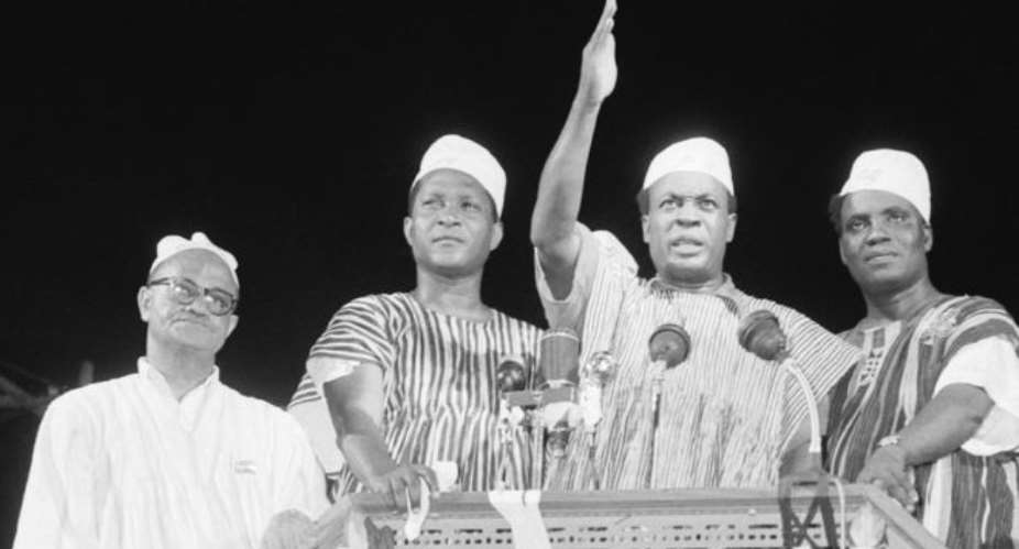 Kwame Nkrumah second from right led Ghana to independence in 1957, but was he the only founder?