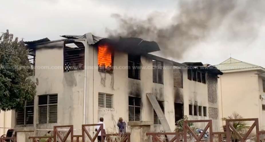Fire Service Rush Back To ECs Accra Office After Fire Sparked Again