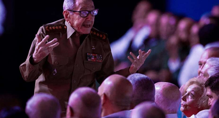 Cubas former president Raul Castro, 95, attends a gala marking the 100th anniversary of the birth of his late brother and revolutionary leader Fidel Castro on August 13, 2026. -  Yamil Lage, AFP