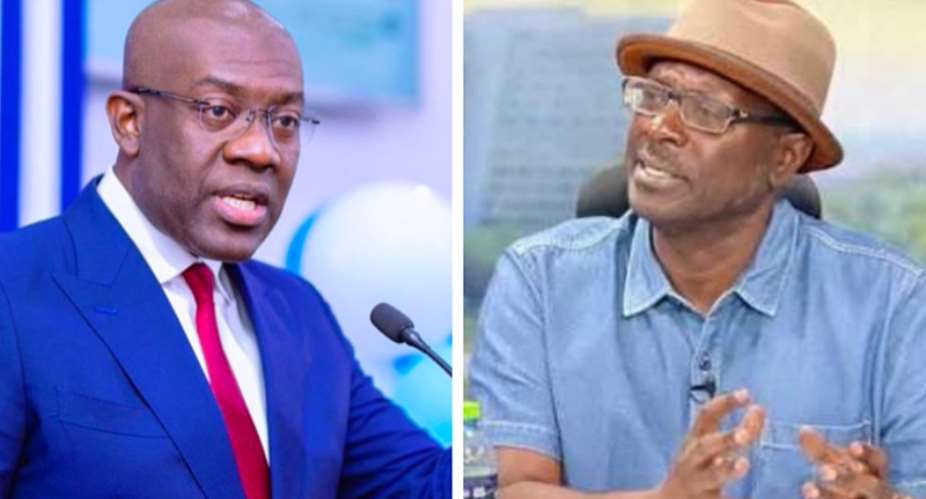 Kojo Oppong Nkrumah left and Professor Stephen Kwaku Asare