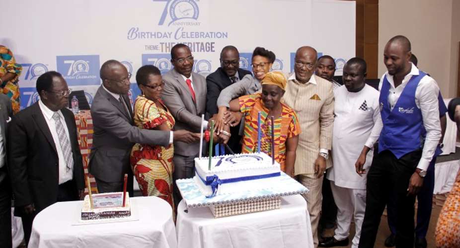 GJA Executives and dignitaries cutting the birthday cake