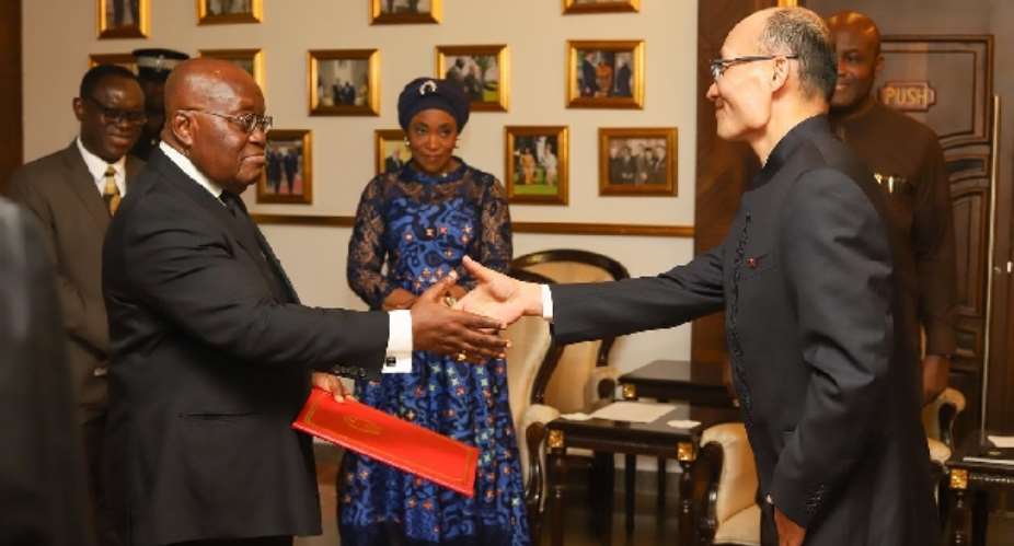 Akufo-Addo receive letters of credence of ambassador of China to Ghana