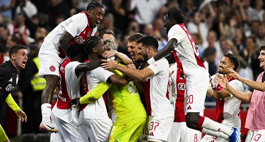 EPAImage caption: Ajax won after a penalty shootout that took a staggering 25 minutes