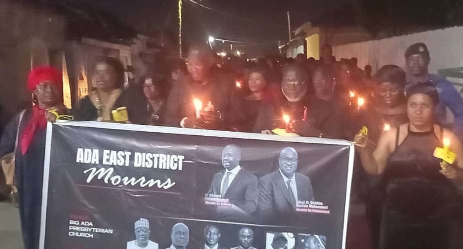 Ada: NDC, Ghana Naval Base, others hold vigil, memorial service to honour victims of helicopter crash