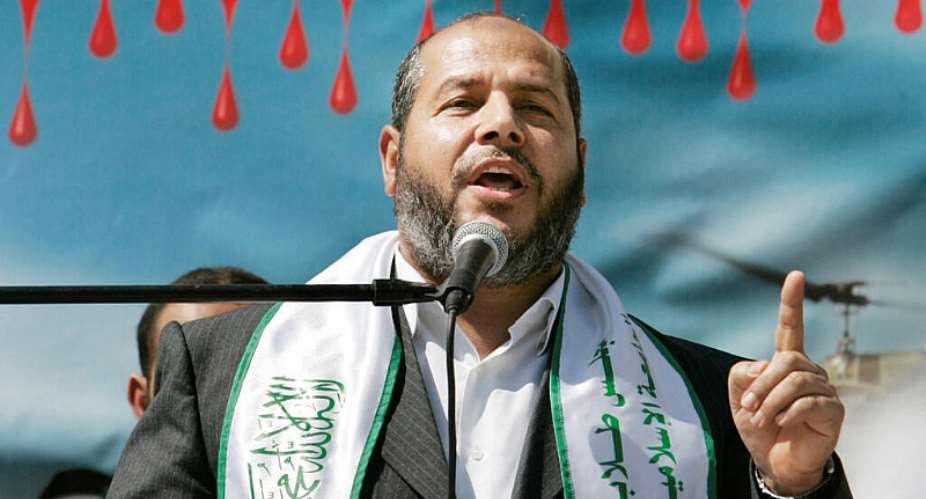 Senior Hamas leader Khalil al-Hayya speaks during an anti-Israel rally organised by the Hamas movement in Gaza on March 4, 2008. -  Mohammed Salem, Reuters