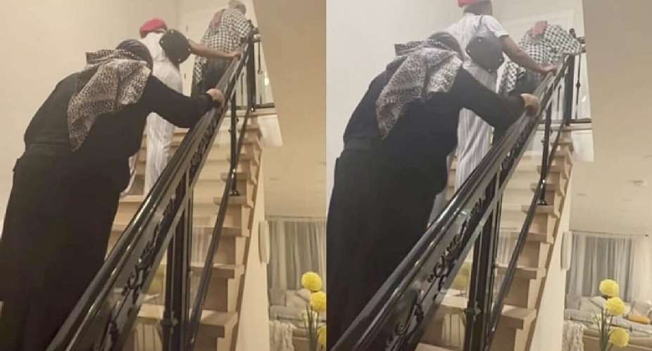 Ini Dima Okojie Shares Hilarious Video Of Omugwo Team Struggling Upstairs