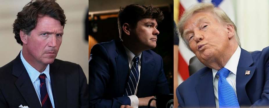 Tucker Carlson, formerly of CNN and the FOX Network; Nicholas Nick Fuentes, the MAGA Right-Wing Fascist Apologist; President Donald John Trump