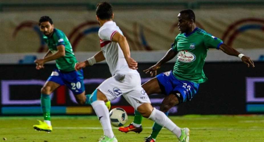 John Antwi Recieves Red Card In Misr Lel-Makkasa SC Defeat Against Zamalek
