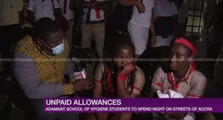 Police Disperse School Of Picketing Hygiene Students From 'Sleeping' At Sanitation Ministry
