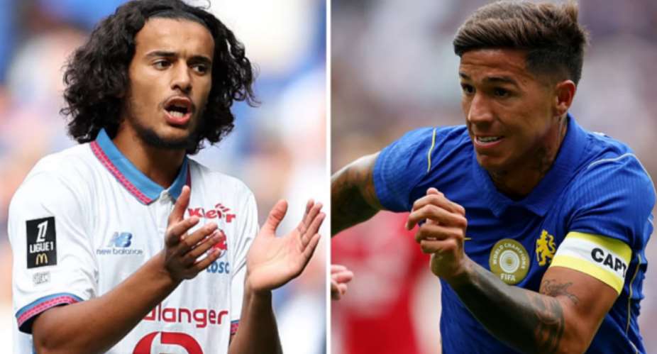 Getty ImagesImage caption: Ayyoub Bouaddi and Enzo Fernandez are both Manchester City targets