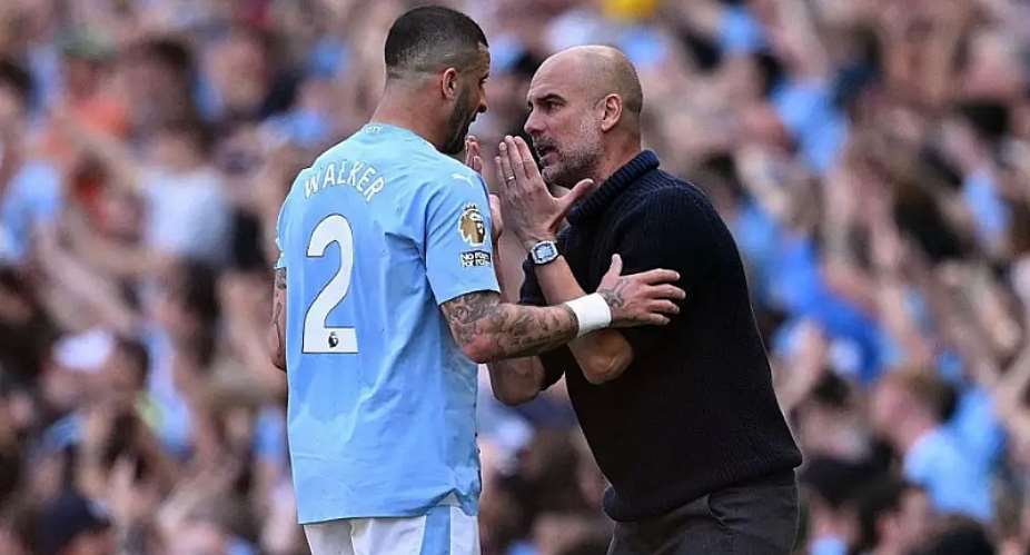 Getty ImagesImage caption: A new documentary series reveals details of Guardiolas final two seasons at Manchester City, including a bust-up with captain Kyle Walker