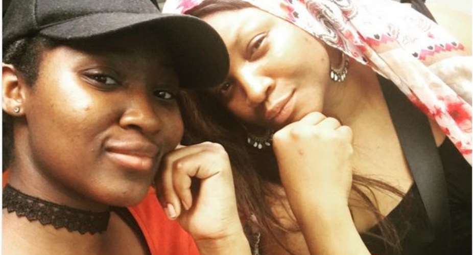 Actress, Omotola Jalade Steps out without Makeup with Daughter