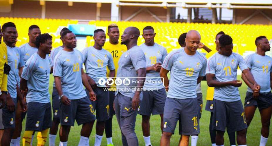 Black Stars players in camp