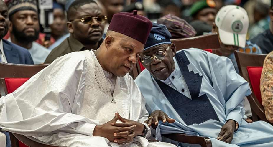 Nigerian President Bola Tinubu (R), seeking re-election, is widely considered the countrys shrewdest political dealmaker. -  Light Oriye Tamunotonye / AFP