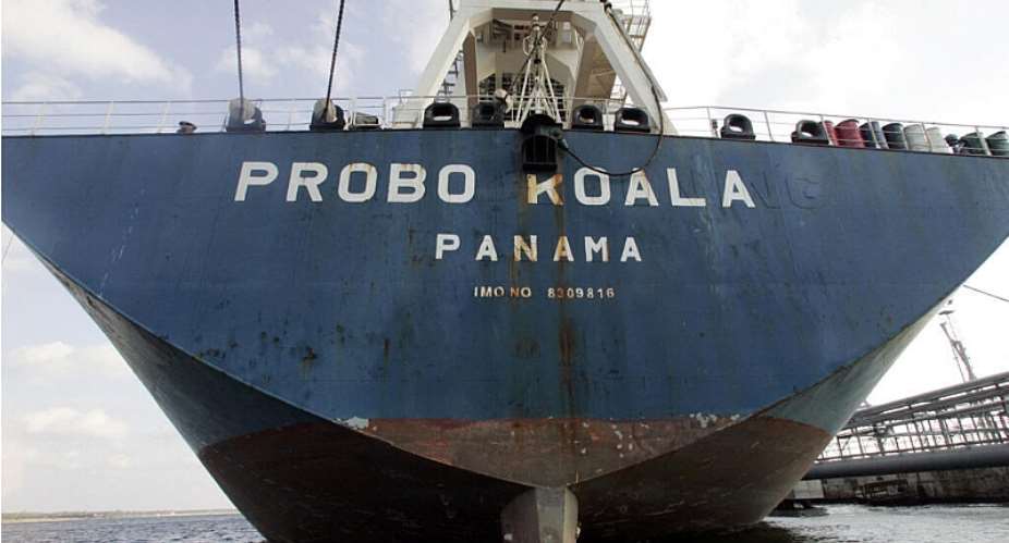 The Probo Koala carried the toxic waste that was dumped around Abidjan in August 2006. The ship is pictured arriving in Tallinn on 27 September 2006, just over a month after the illegal dumping. - AFP - RAIGO PAJULA