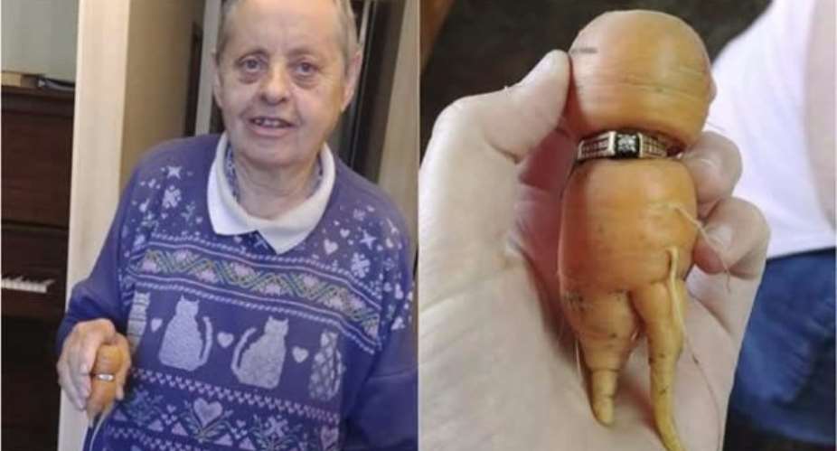 Woman loses engagement ring on farm, finds it 13 years later, wrapped around carrot