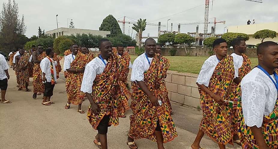 Team Ghana Displays Colourful Kente At AG PHOTOS
