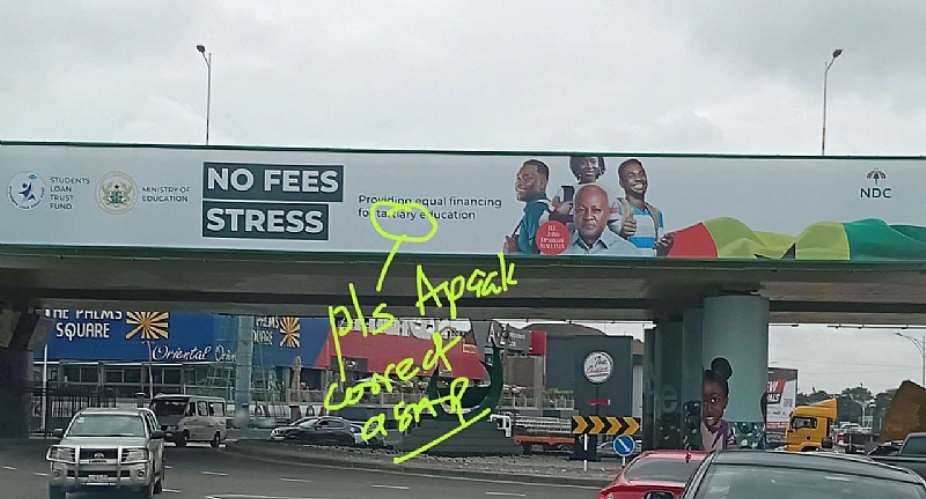 Remove unauthorized No Fees Stress billboard at Flowerpot immediately — Roads Ministry urges LEKMA