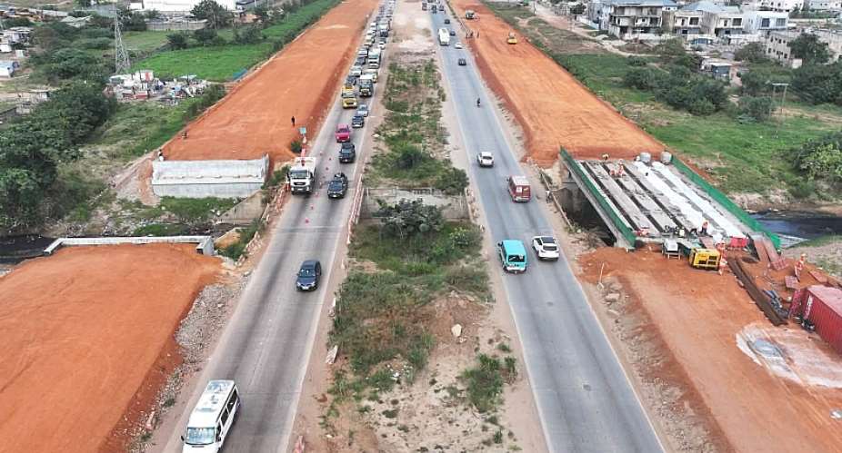 Accra–Tema Motorway project reaches 50% completion as roads minister demands faster work