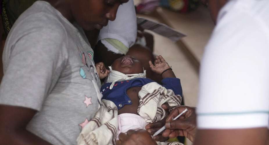 A child is vaccinated against malaria at Wakiso Health Centre IV in Wakiso, Uganda, 23 July, 2025. -  AP - Patrick Onen