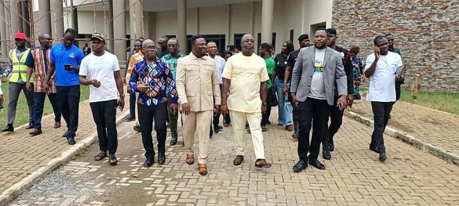Ashanti Regional Minister inspects ongoing USTED convention centre project