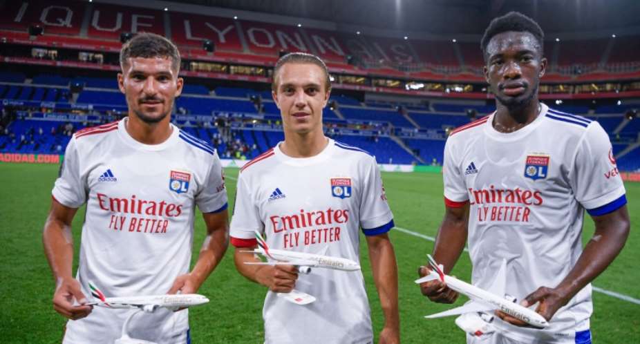 Emirates and Olympique Lyonnais OL revealed the club's new jerseys for the 2021 season during a friendly match against the Glasgow Rangers F.C. in Groupama Stadium