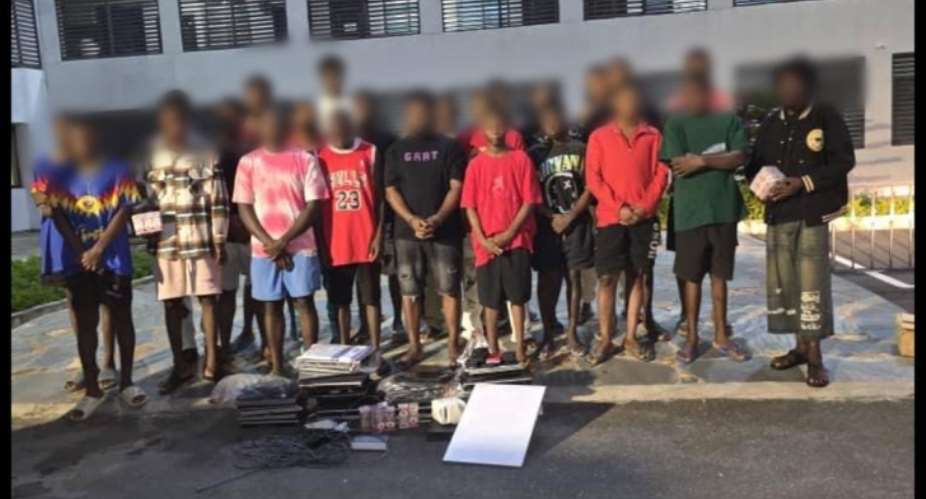39 suspects arrested in cybercrime raid at Tema