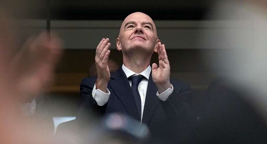 File photo: FIFA president Gianni Infantino is seen prior to the World Cup semifinal soccer match between France and Spain in Arlington, Texas, near Dallas, Tuesday, July 14, 2026. -  Eric Gay, AP