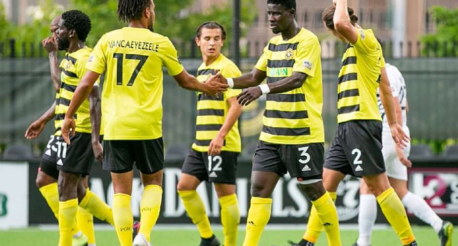 Ropapa Mensah Scores For Pittsburgh Riverhounds In Draw Against Saint Louis FC