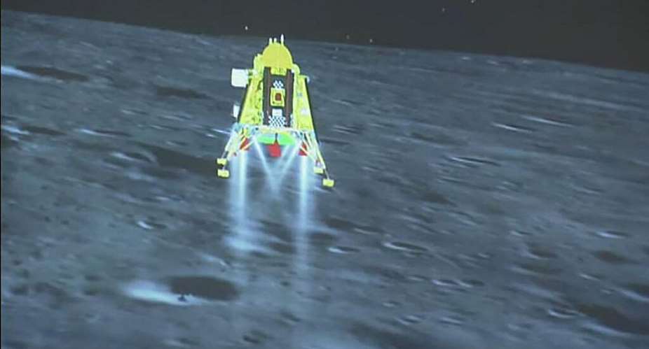 Indian spacecraft makes history after landing on Moons south pole