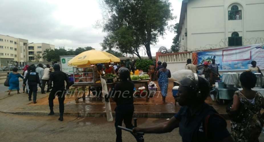 Obinim followers dispersed with water cannon at Police HQ Photos
