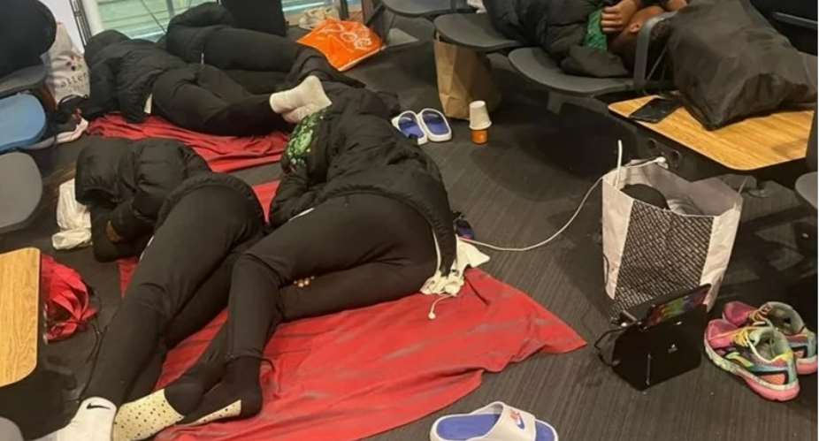 Nigeria's Super Falconets spot sleeping on floor of Istanbul airport