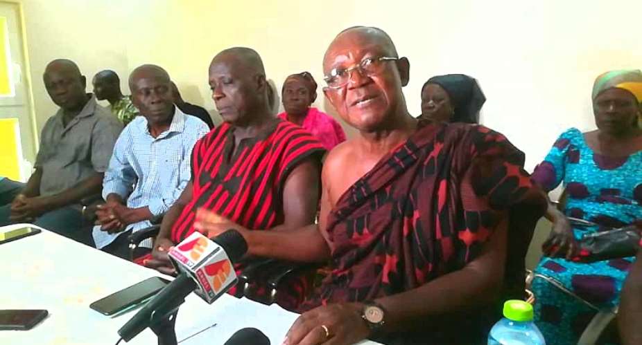 Abusuapanyin Nana Kweku Agyapong speeking to the press