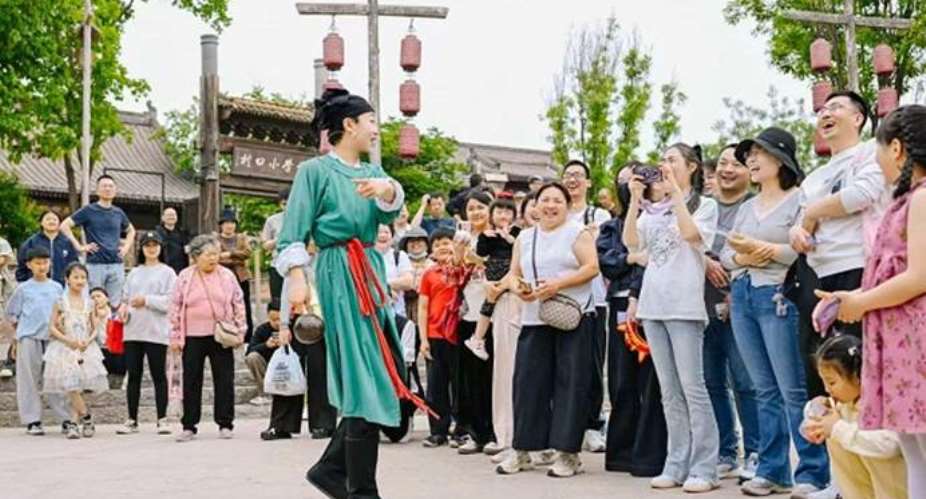 A view of Zhengzhou Movie Town in Henan Province.