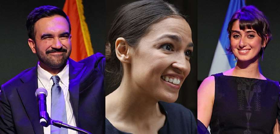 New York City Mayor Zohran Kwame Mamdani, US Congresswoman Alexandria Ocasio-Cortez; and Rama Duwaji-Mamdani (Mrs.)