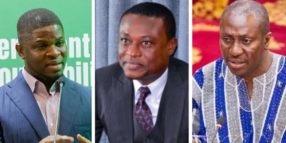 Left to Right: Sammy Gyamfi, Special Prosecutor Kissi Agyebeng and Afenyo-Markin