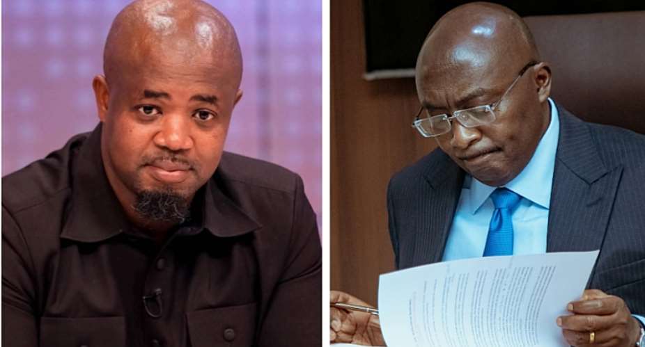 Godwin Edudzi Tamakloe left and Dr Mahamudu Bawumia