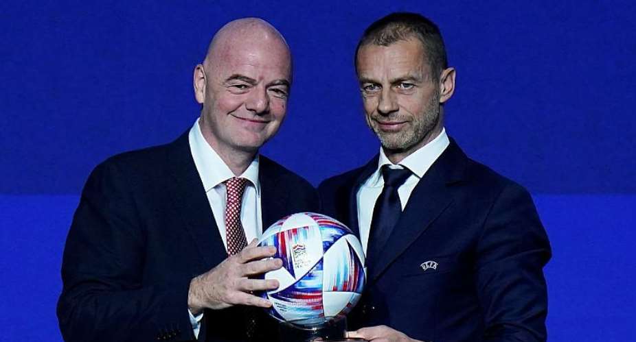 Getty ImagesImage caption: Gianni Infantino (left) and Aleksander Ceferin (right) worked together at Uefa