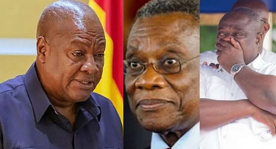 President John Dramani Mahama, Late President John Evans Atta-Mills and  Mr. Samuel Koku Sitsofe Anyidoho