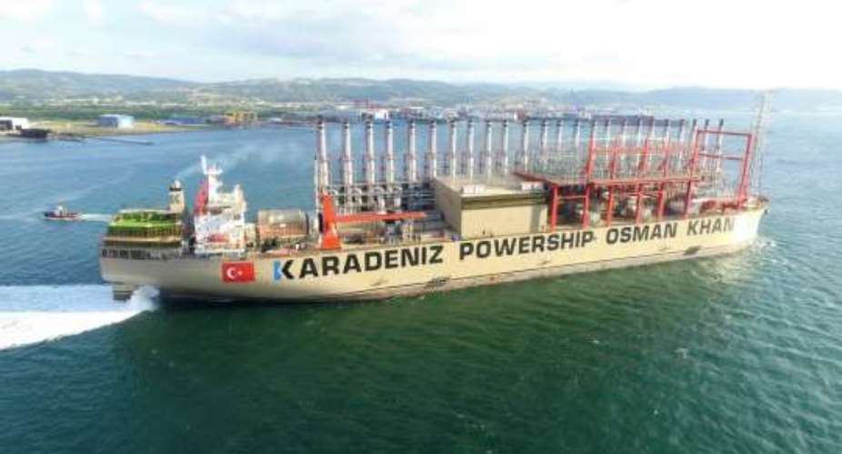 470 MW Karadeniz Powership Osman Khan arrives in Ghana