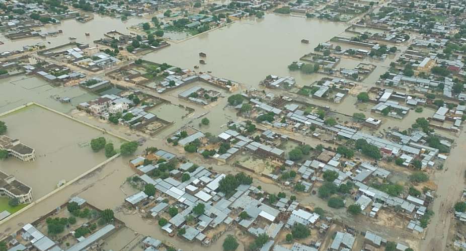An aerial view of N'djamena following heavy rains in August 2022. Photo: IOMAnne Schaefer 2022.