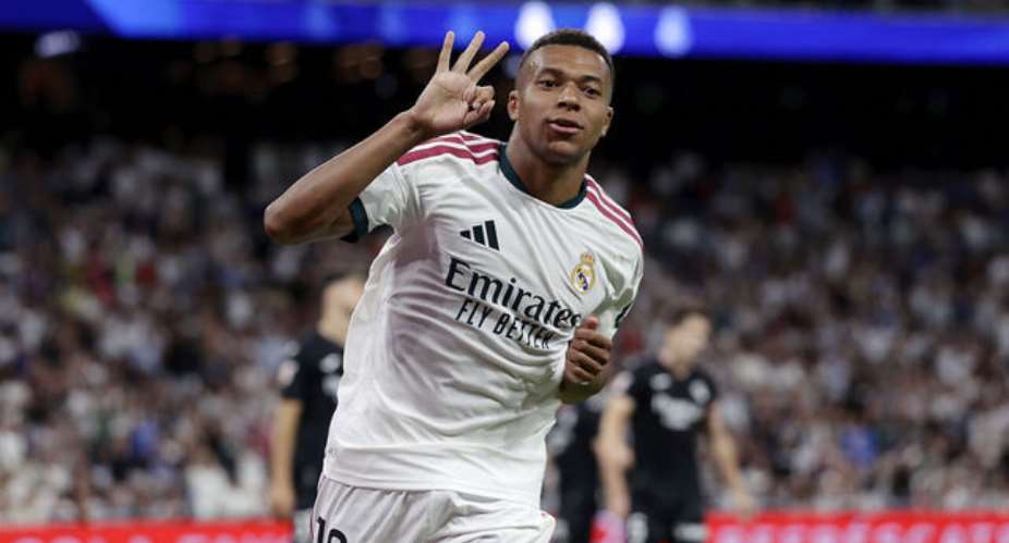 La Liga: Mbappe hat-trick sees Real Madrid beat Real Sociedad