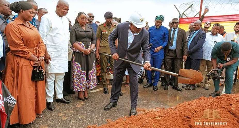 Mahama cuts sod for seven-storey car park and commercial complex at Accra International Airport