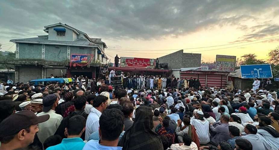 This photograph posted on Facebook on August 22, 2026 shows a sit-in in Rawalakot, Pakistan-administered Kashmir. -  Facebook/Hamza Naseer