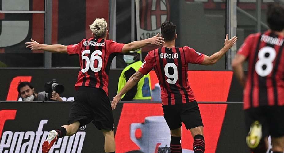 Serie A: Giroud scores twice as AC Milan cruise over Cagliari