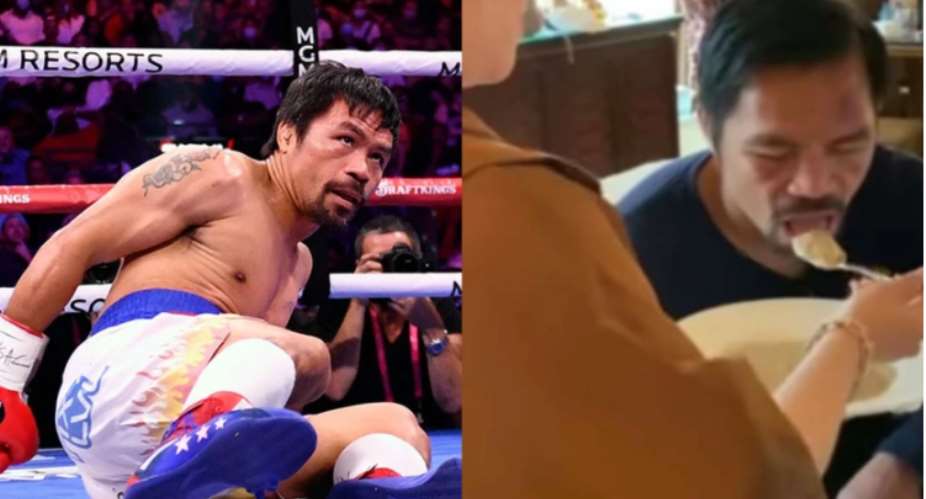 Manny Pacquiao struggles to eat after defeat to Yordenis Ugas Video