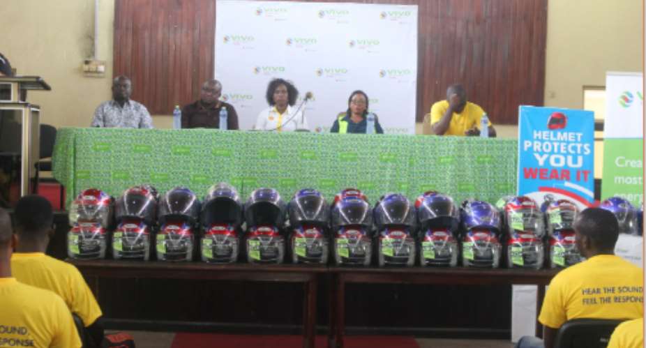 Vivo Energy Ghana Donates Helmets To Motorcyclists In Accra
