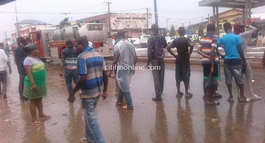 Fuel gushes out of underground tanks at Ashaiman