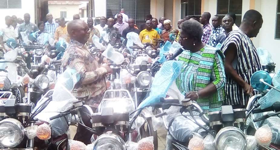 ER: Assembly members receive motorbikes with a call to be proactive