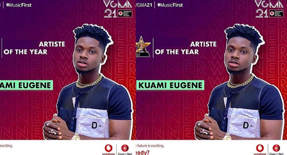 Shocking!! As Kuami Eugene wins artiste of the year at the 2020 VGMA